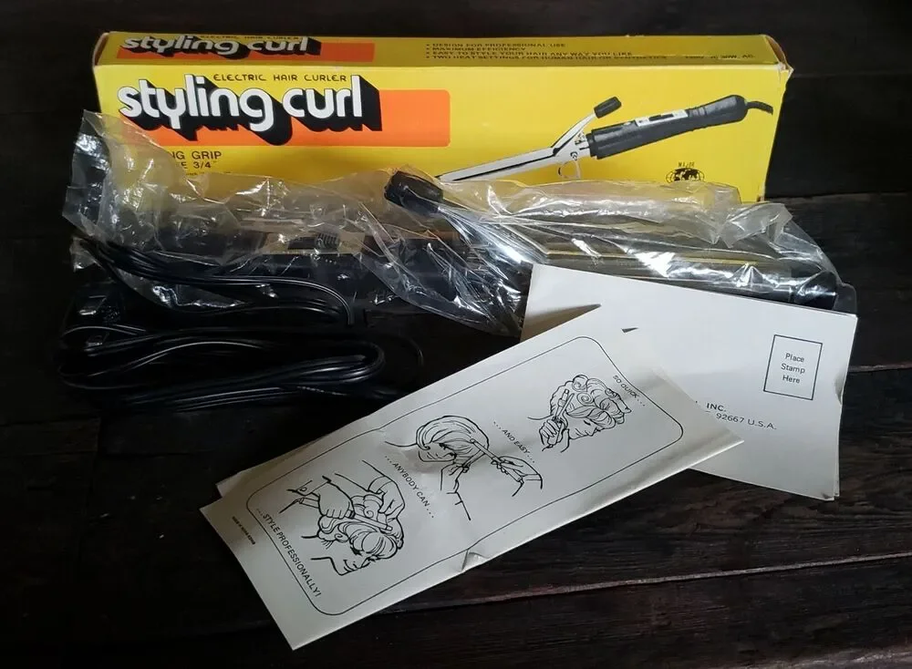 Vintage Electric Hair Curler. Styling Curl. New in Box. NOS. by Major Int. Inc.